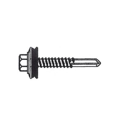 Self-drilling EPDM screw, aluminium-zync