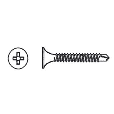 Self-drilling screw, for steel